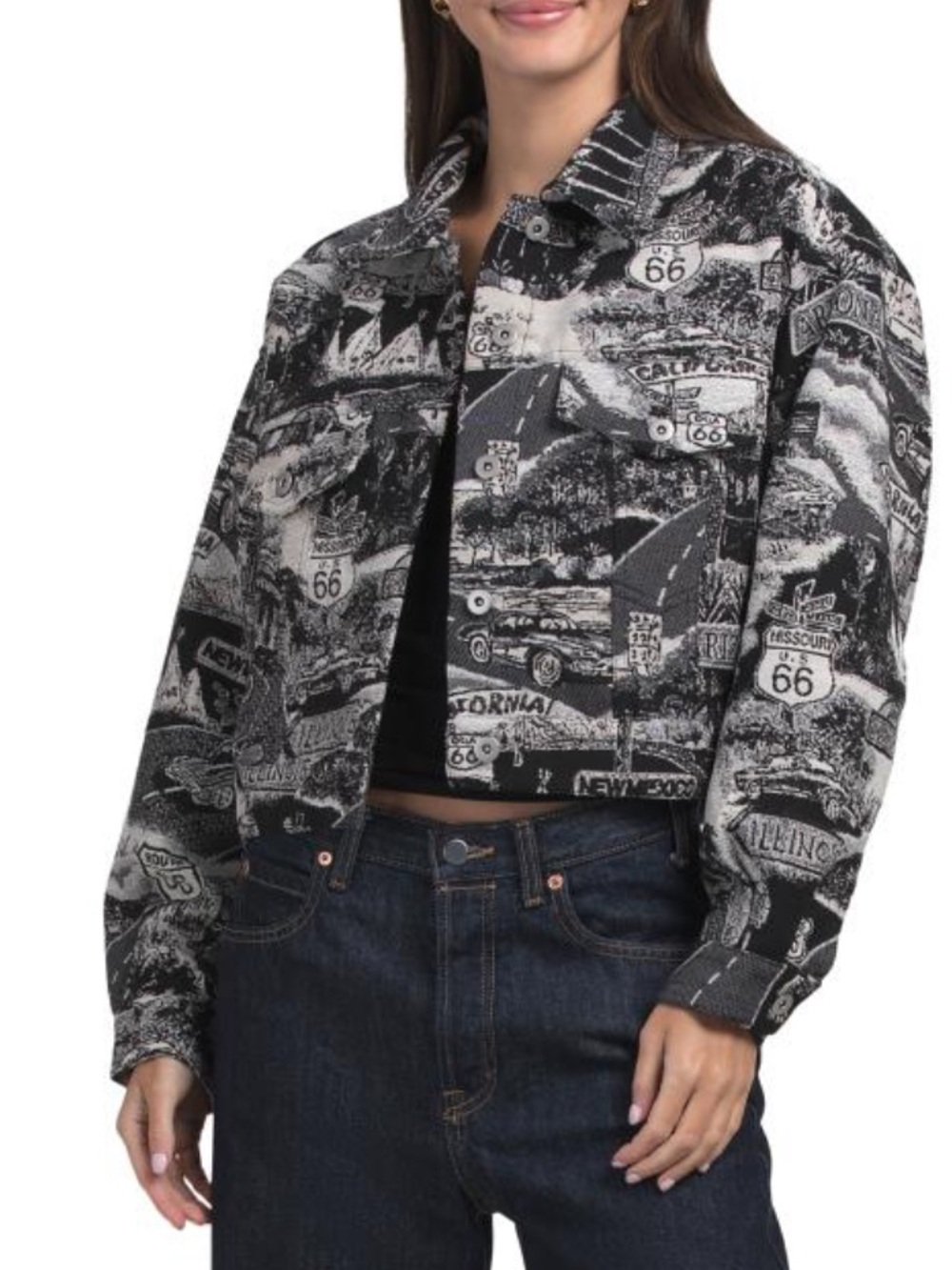 JACQUIE THE LABEL Printed Design jacket